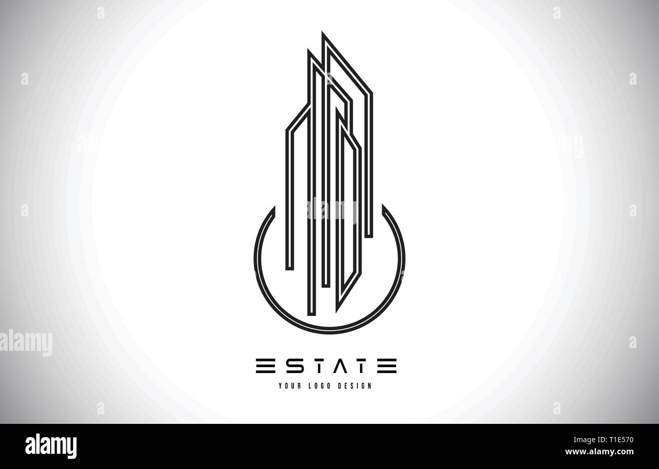 Real Estate Modern Monogram Logo Design. Real Estate Lines Abstract ...