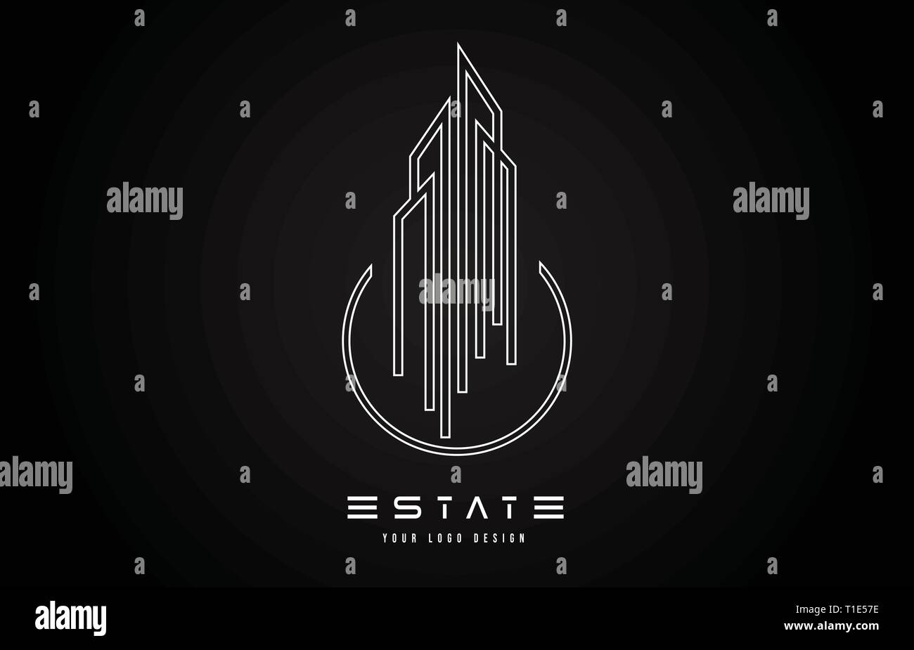 Real Estate Modern Monogram Logo Design. Real Estate Lines Abstract ...
