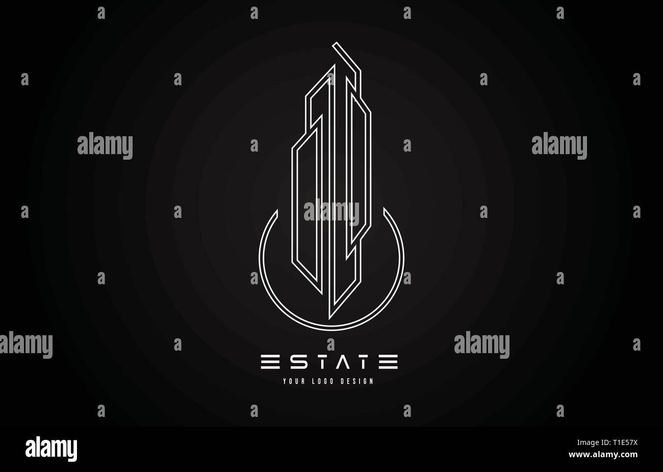 Real Estate Modern Monogram Logo Design. Real Estate Lines Abstract ...