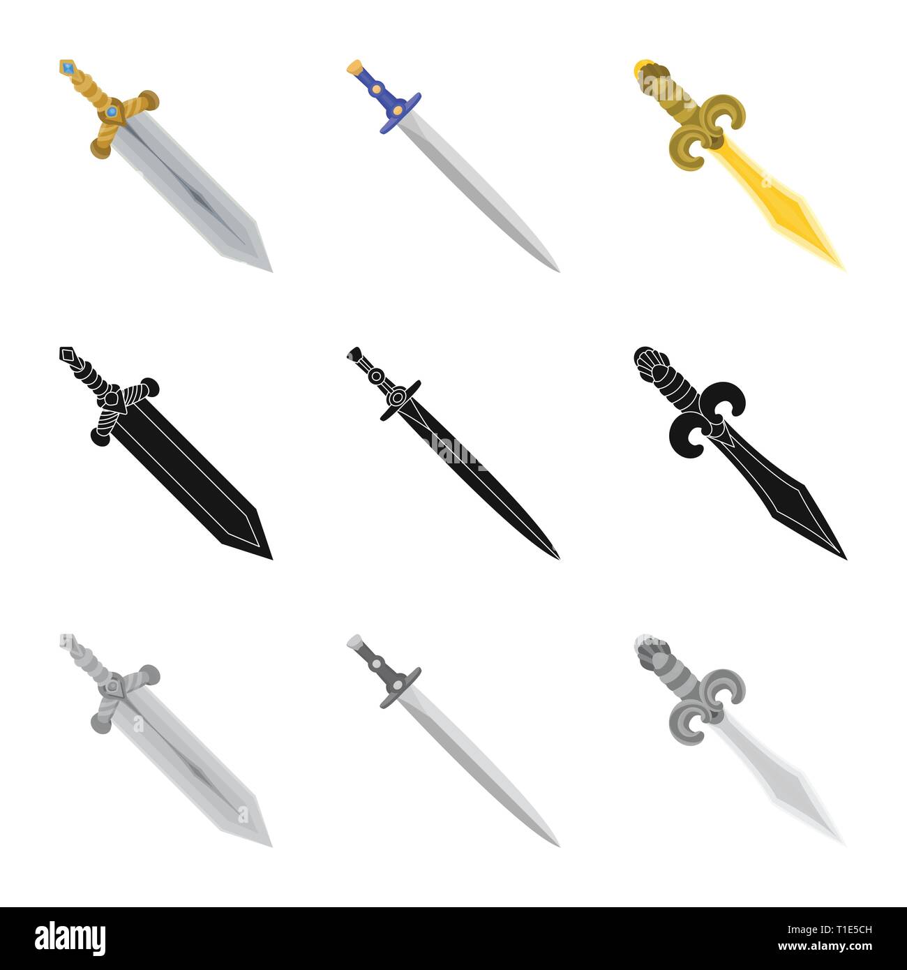 ancient,longsword,power,hilt,gold,decoration,conqueror,star,steel,copper,silver,ornament,gemstone,warrior,soldier,knight,military,war,fantasy,game,armor,sharp,blade,sword,dagger,knife,weapon,saber,medieval,set,vector,icon,illustration,isolated,collection,design,element,graphic,sign, Vector Vectors , Stock Vector