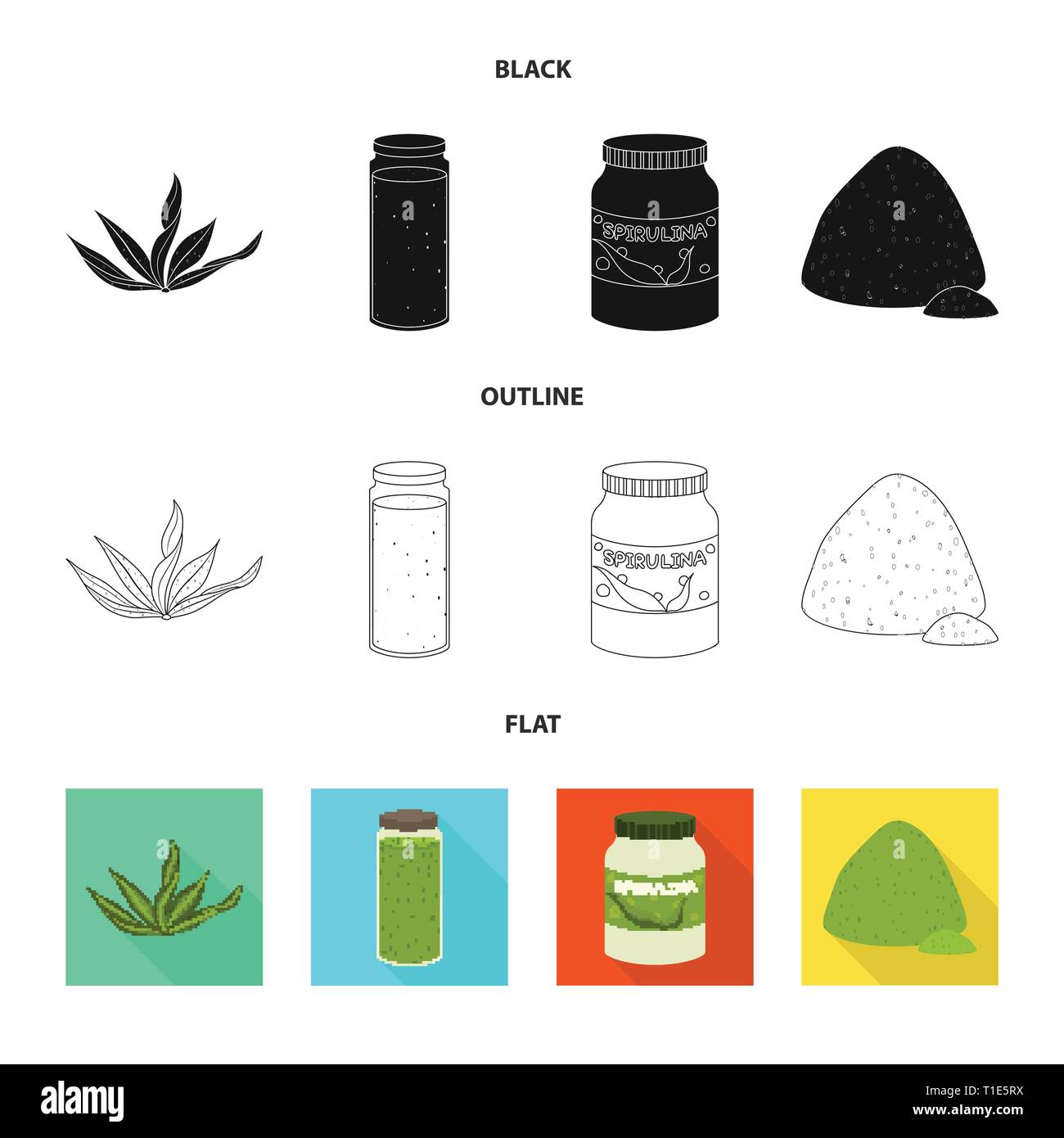 algae,smoothie,supplement,healthy,dried,organic,glass,bottle,powder ...