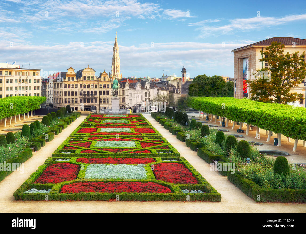 Cityscape of Brussels in a beautiful summer day Stock Photo