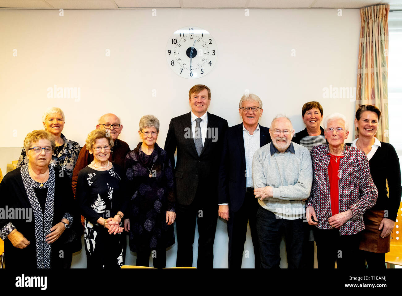 Dutch King Willem-Alexander is on his way to a working visit to Care cooperation Tot uw Dienst (At your Service) in Lieshout, The Netherlands, 20 March 2019. 20 Mar 2019 robin utrecht Stock Photo