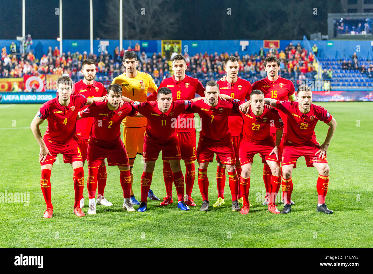 Podgorica, Montenegro. 26th Mar, 2019. Euro2020 Qualifications Group A  Montenegro National Team on match Montenegro - England Credit: Stefan  Ivanovic/Alamy Live News Stock Photo - Alamy