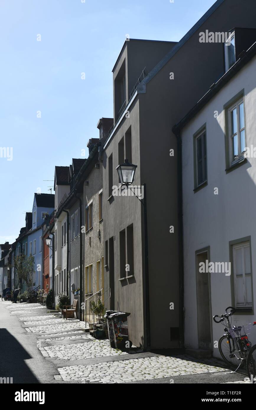 Freising, Germany. 20th Mar, 2019. Historical old town, Germany, city of Freising, 20. March 2019. Credit: Frank May | usage worldwide/dpa/Alamy Live News Stock Photo