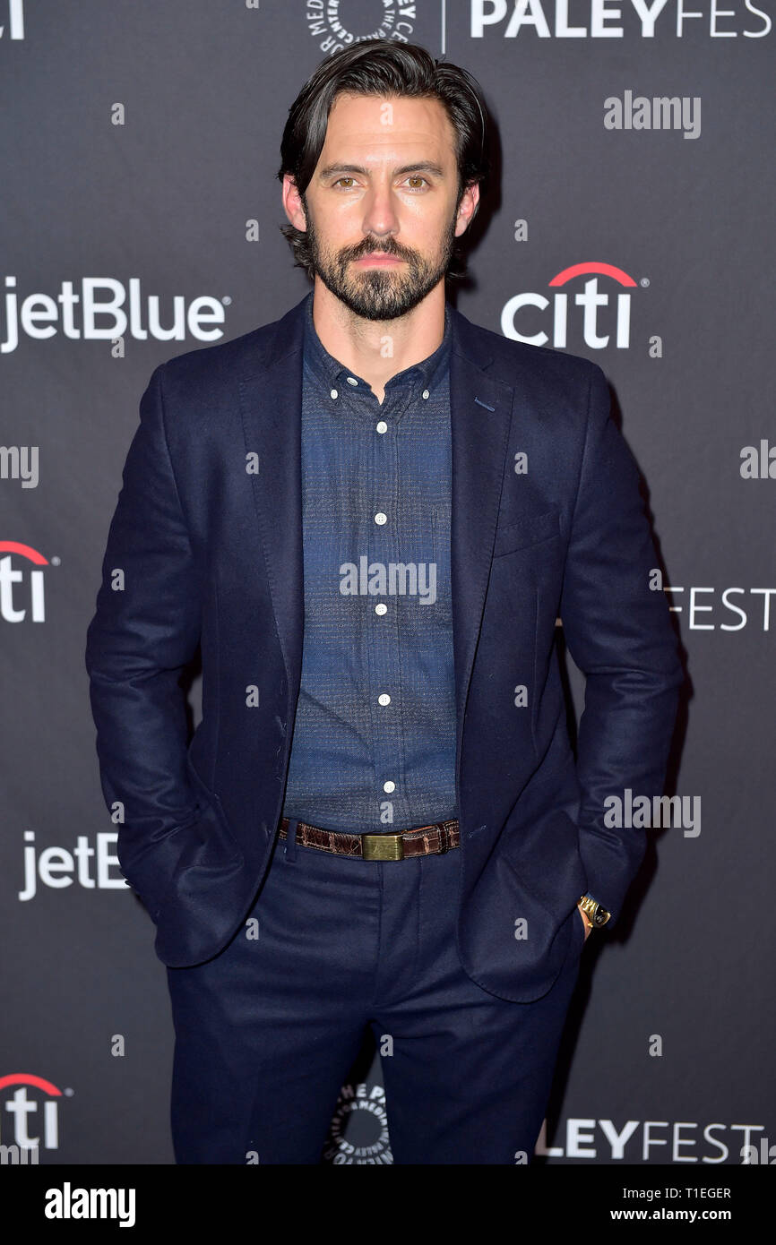 Los Angeles, USA. 24th Mar, 2019. Milo Ventimiglia screening the NBC TV ...