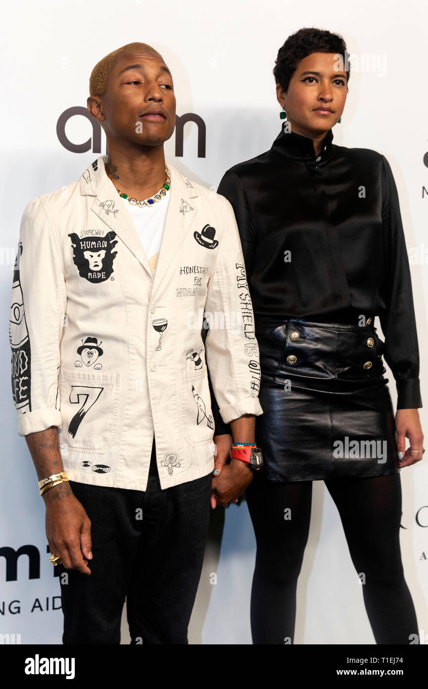 Pharrell Williams And His Wife Helen Lasichanh Attending The 5th Amfar Gala Hong Kong 2019 At The Rosewood Tsim Sha Tsui Hotel On March 25 2019 In Hongkong China Stock Photo Alamy