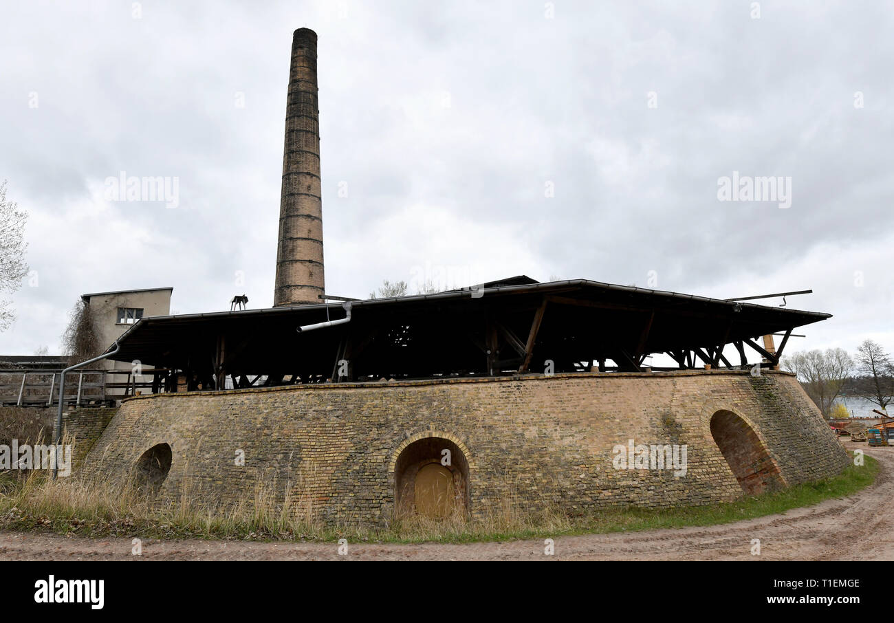 26 March 2019, Brandenburg, Glindow: A disused ring kiln on the premises of  the brick factory. The company with 20 employees produces bricks and  ceramics to customer specifications. The deliveries currently go