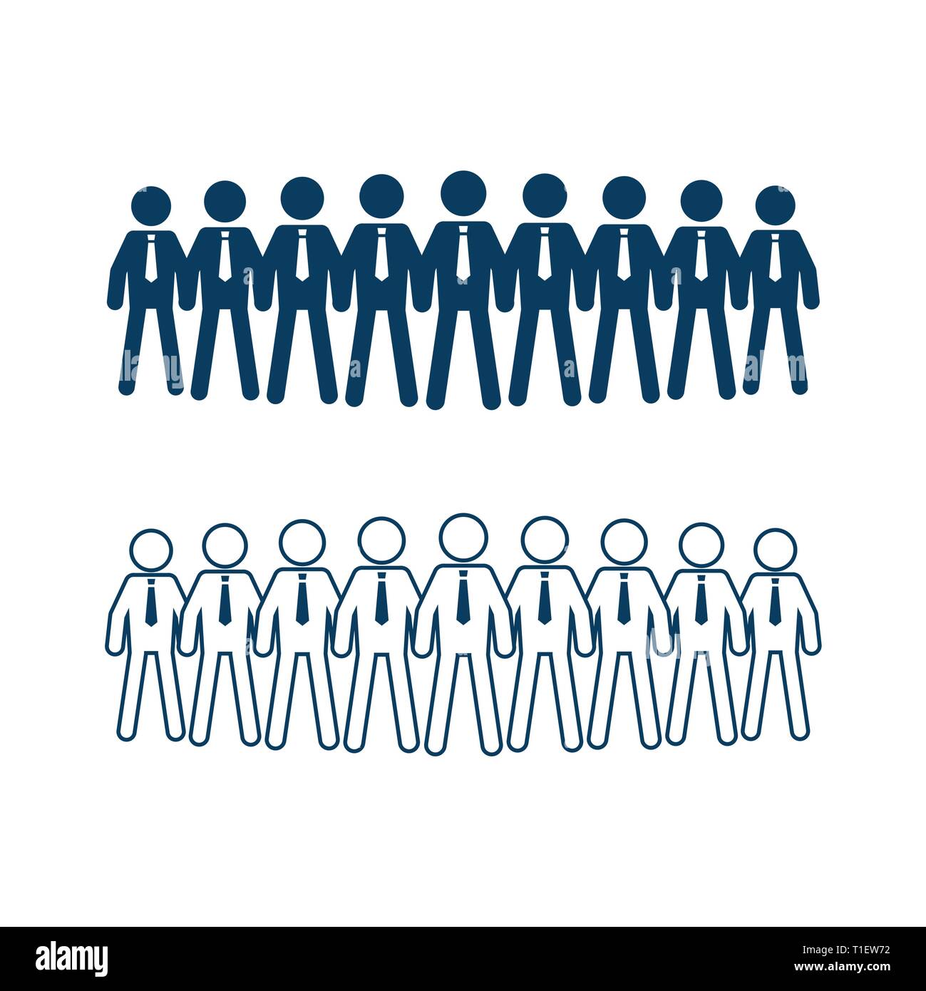 Man Group Vector Executive group standing Stock Vector Images - Alamy