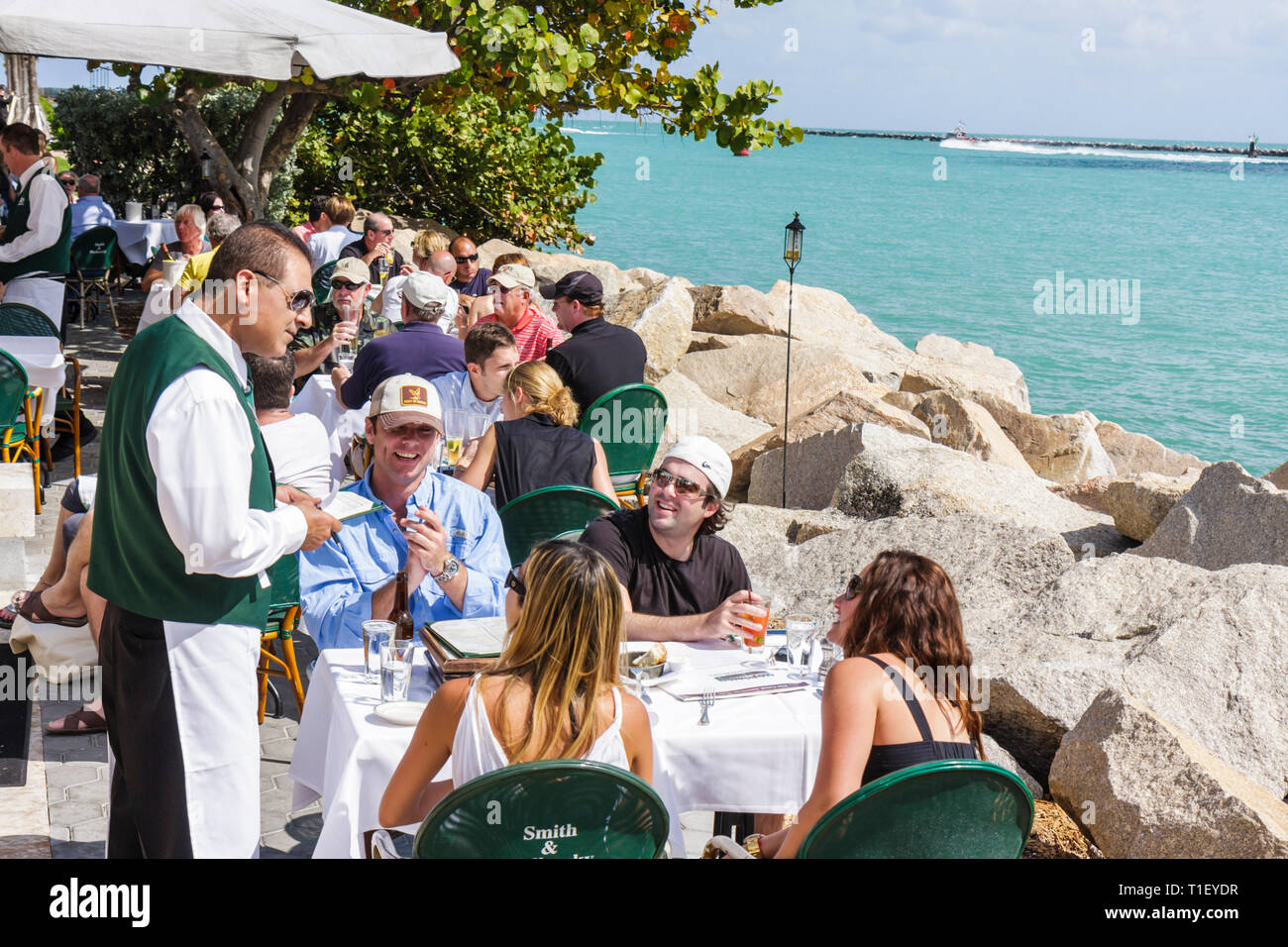 Miami Beach Florida,South Pointe Park,Point,Smith and Wollensky