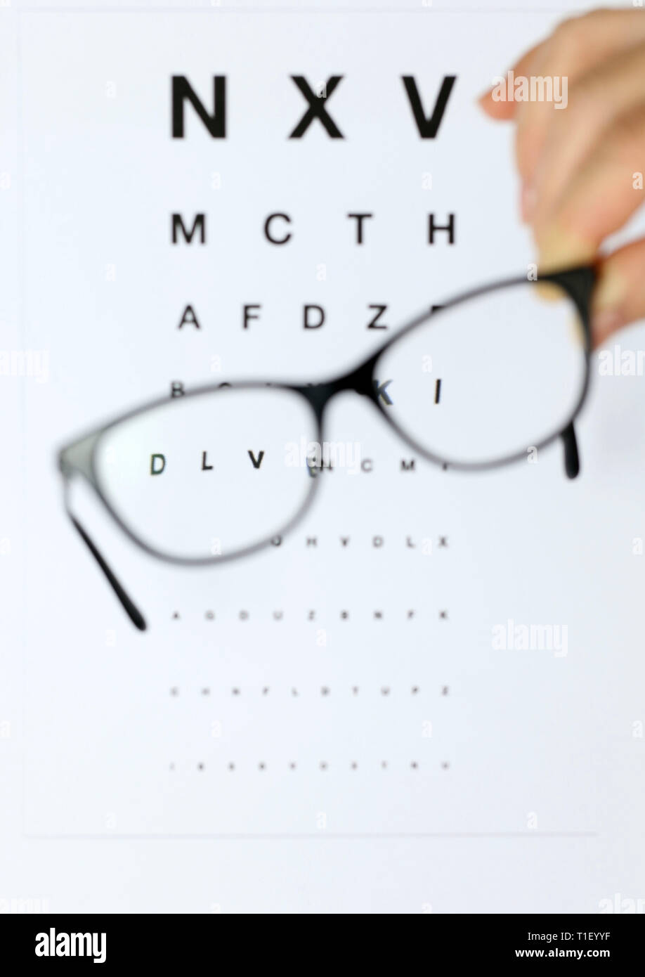 Eye test chart hi-res stock photography and images - Alamy