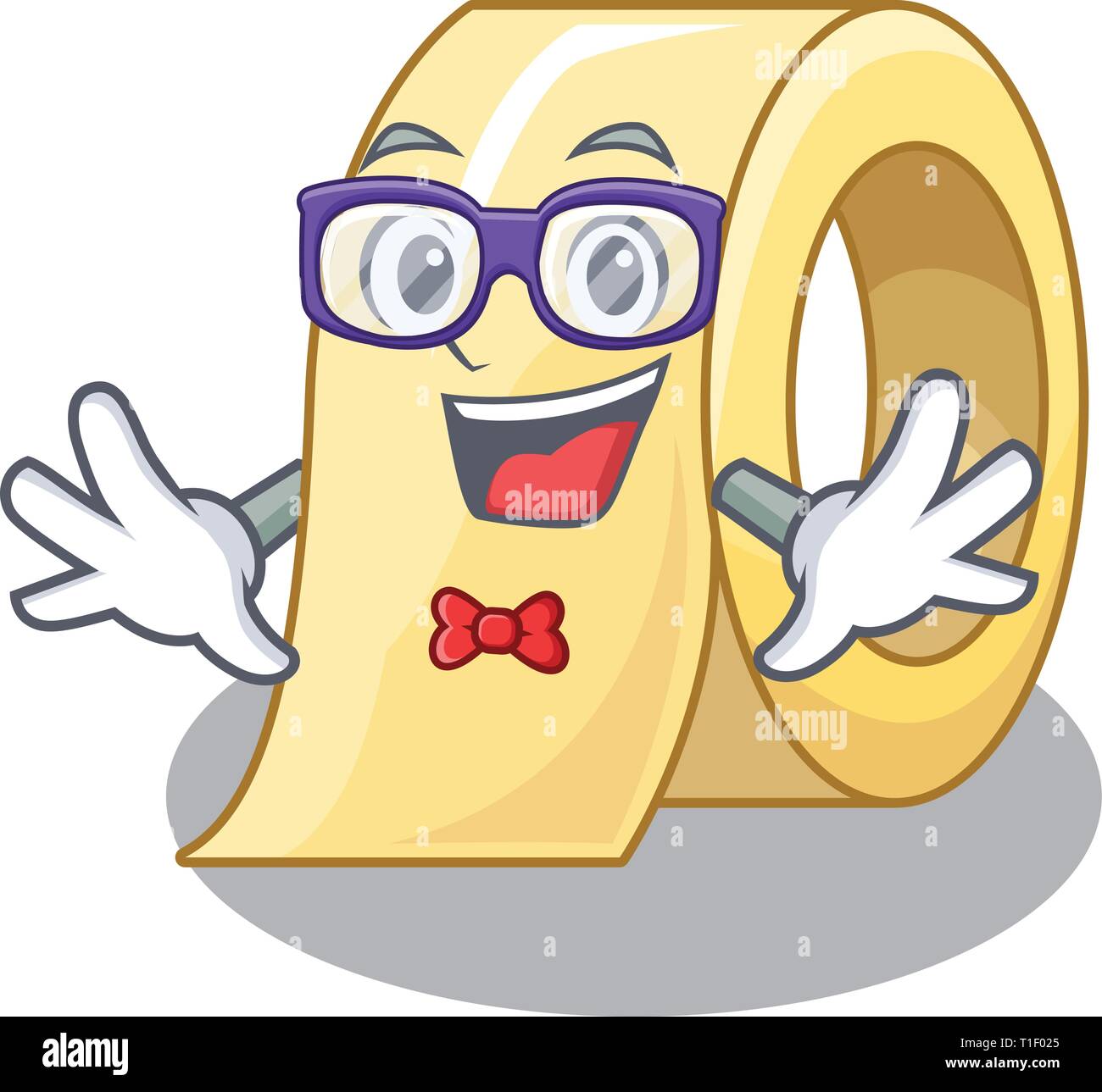 masking tape above the cartoon table vector illustration Stock Vector