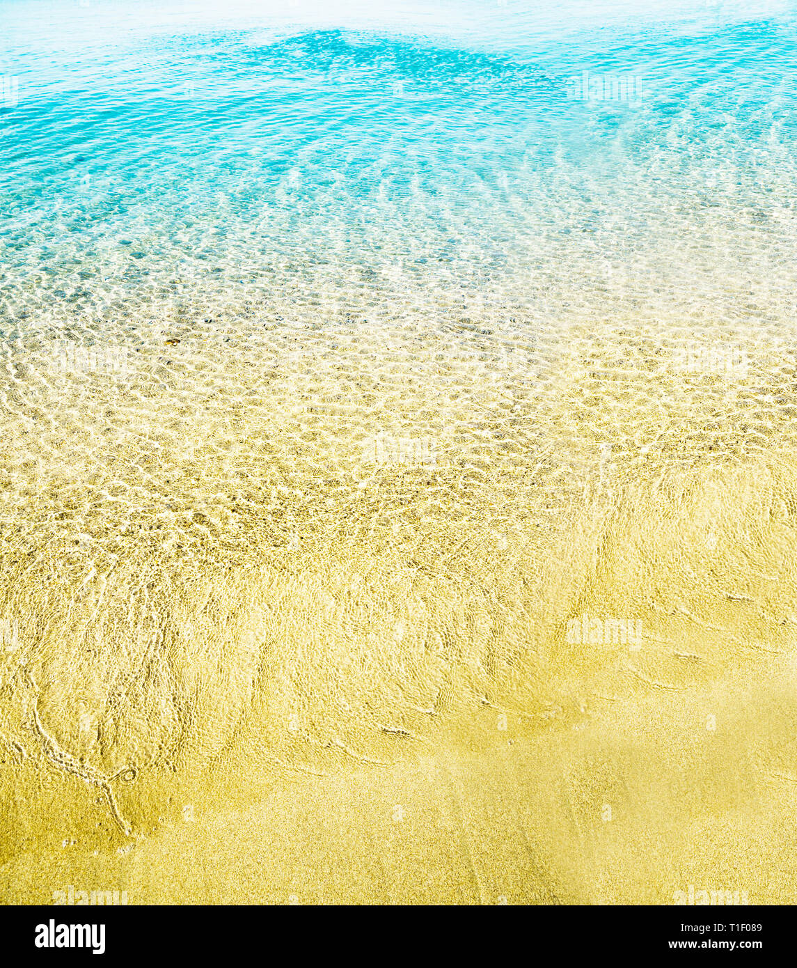 Top View Of Sea Water And Sand Texture Image Aerial Beach Ocean Background Post Bright And Pastel Light Instagram Photo Filter Stock Photo Alamy