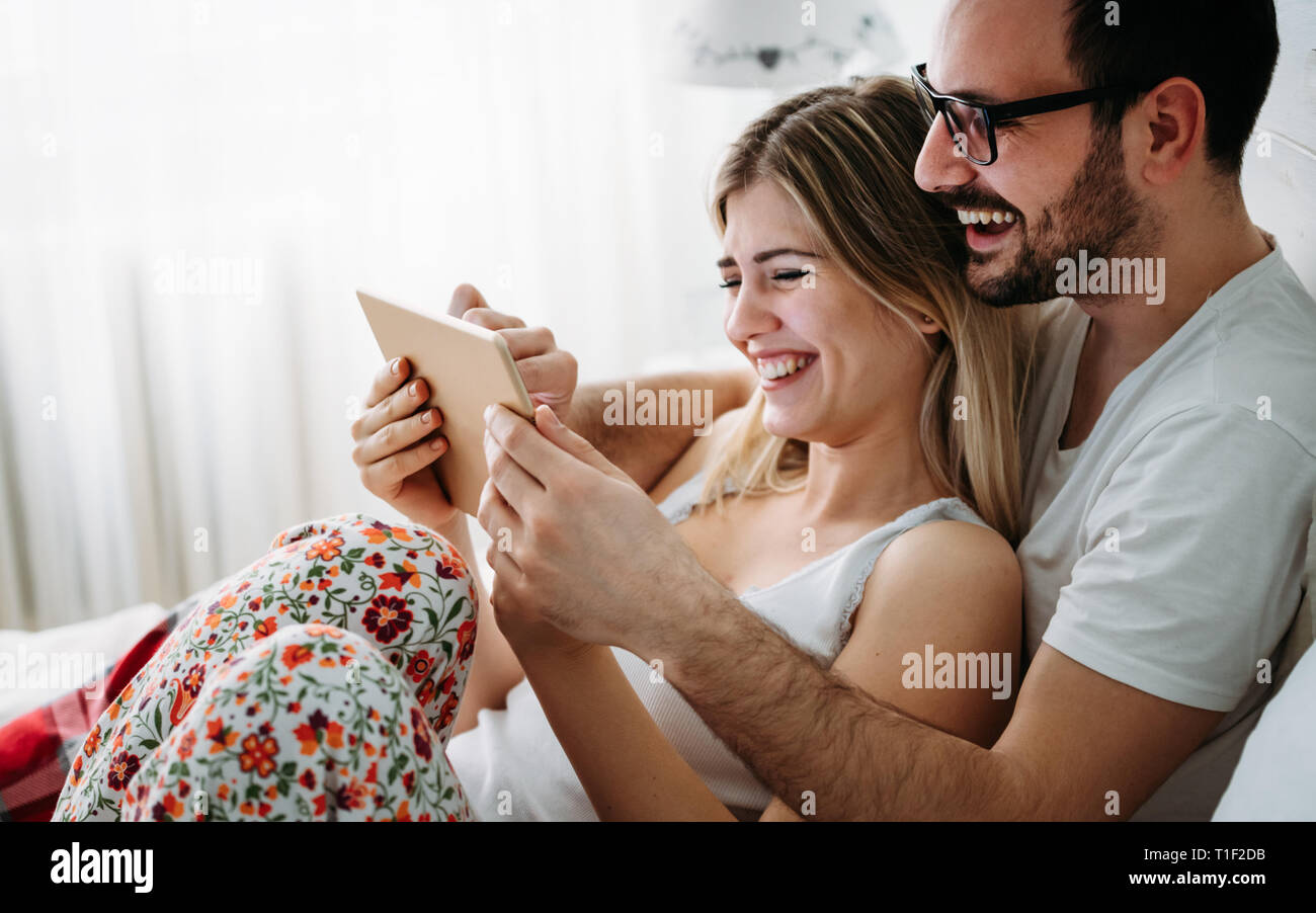 Young happy marriage couple in hi-res stock photography and images - Alamy