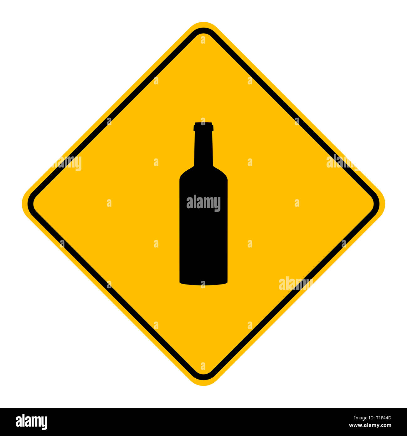 Sign Botle Drink bottle warning hi-res stock photography and images - Alamy