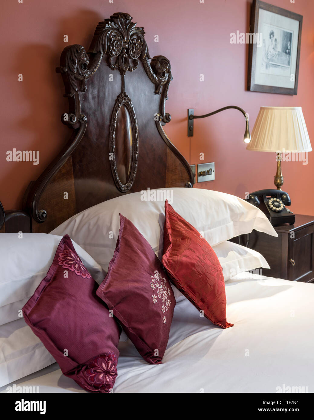 "Double bed in Victorian style room of The Zetter Townhouse in London