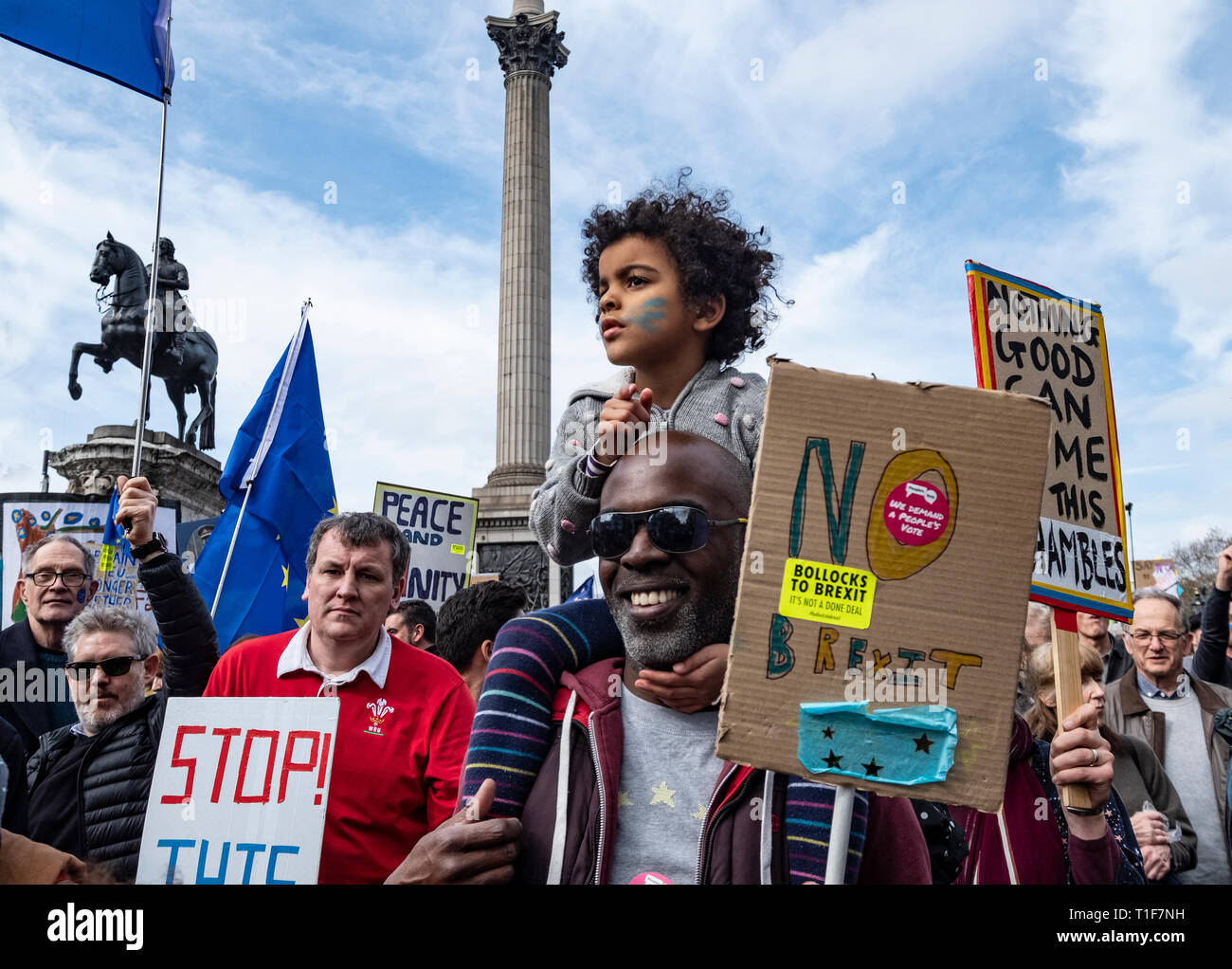 One million people marched through London on Peoples Vote anti-Brexit  protest 23 March 2019 Stock Photo