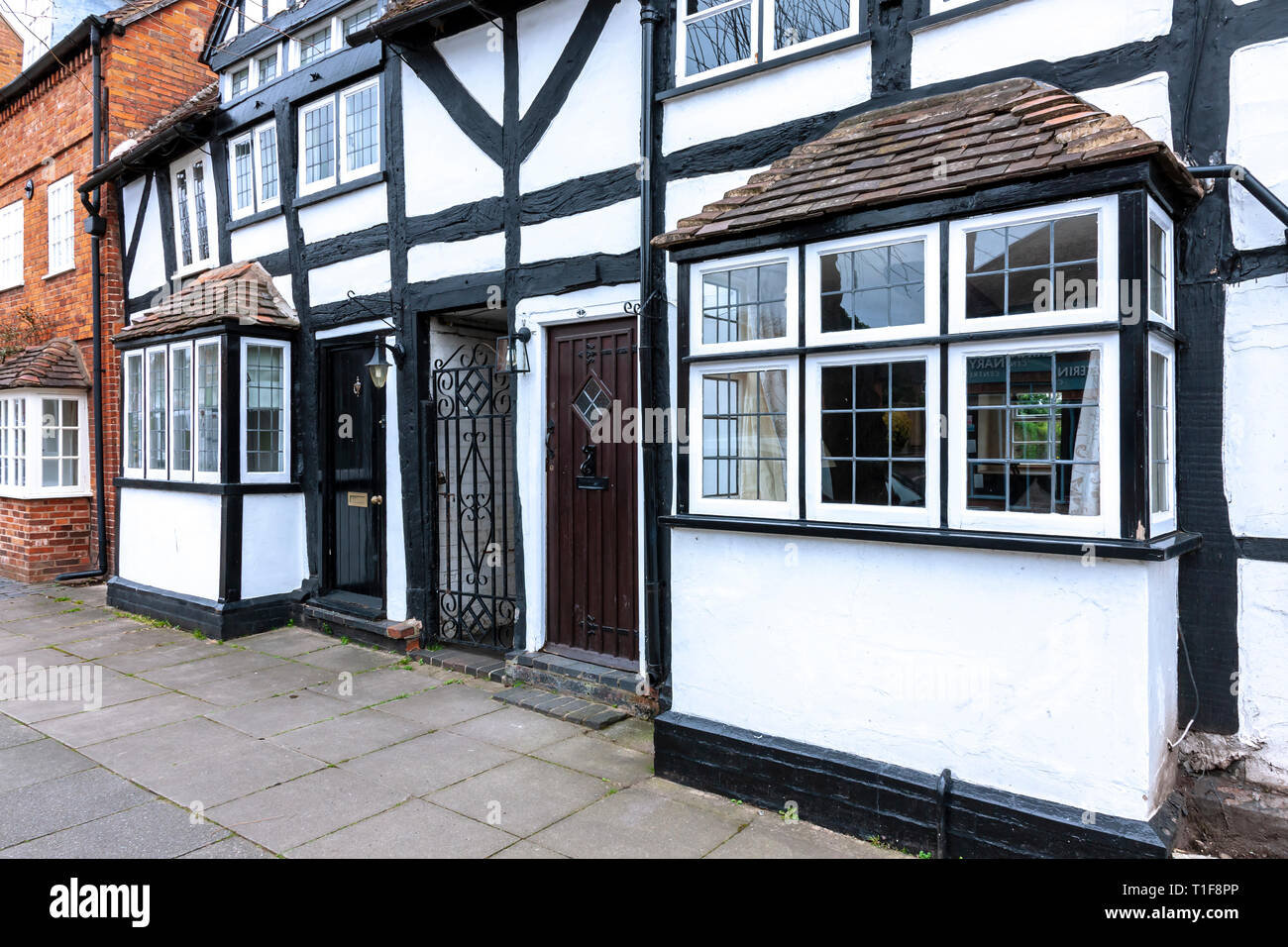 Houses on High Street in Henley in Arden, Warwickshire, uk Stock Photo