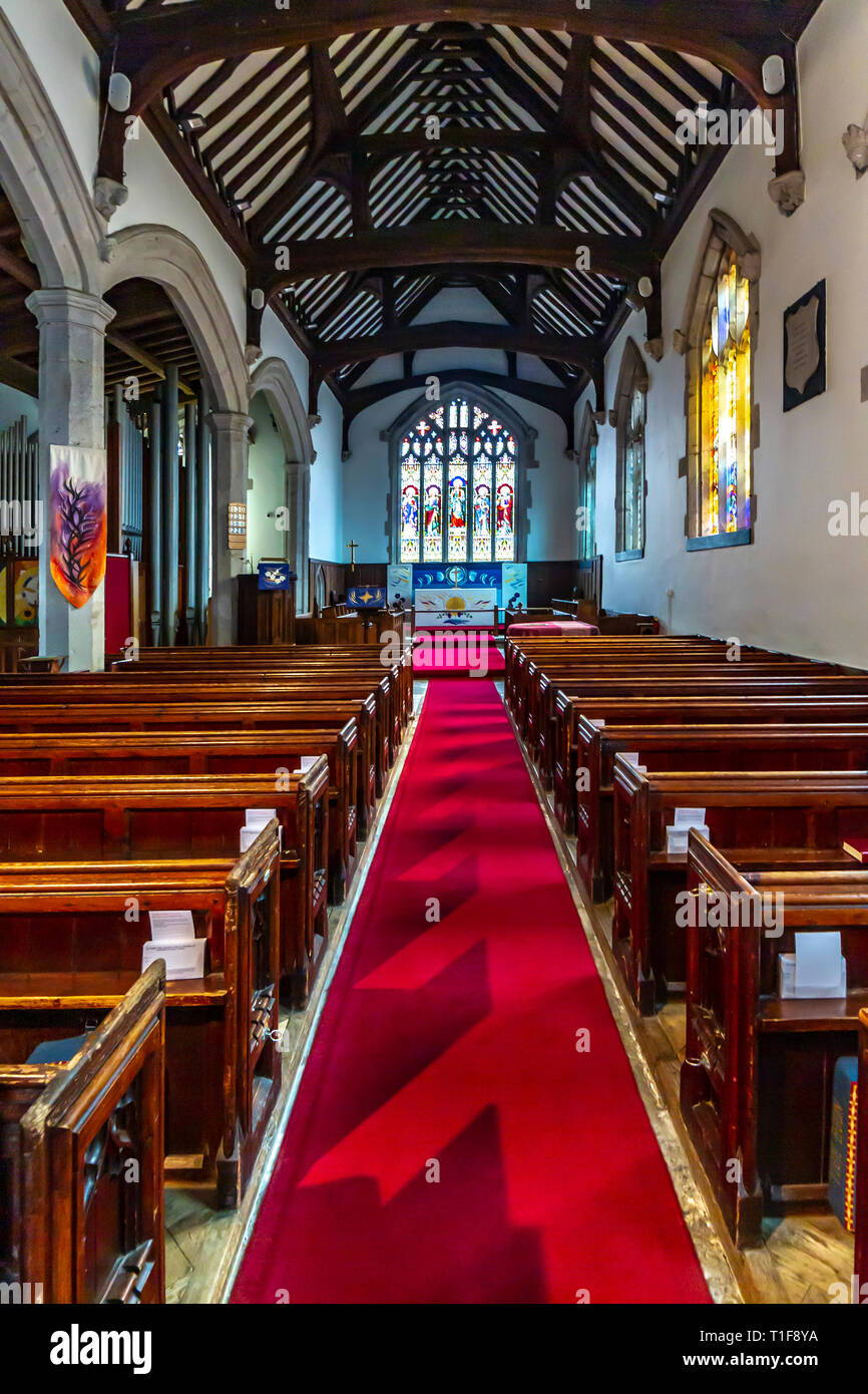 Interior of John the Baptist's Church, Henley in Arden, Warwickshire, uk. Stock Photo