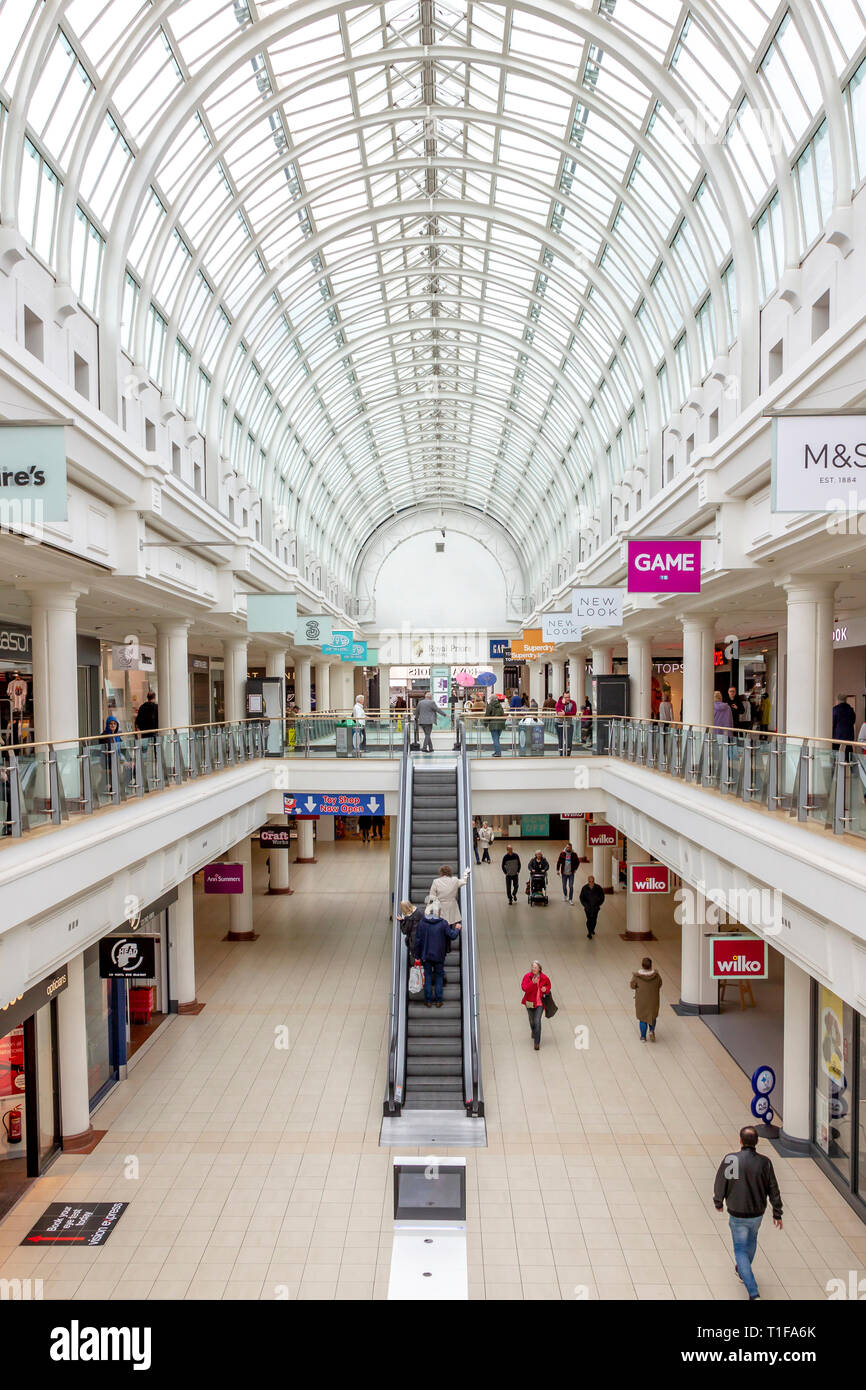 The Royal Priors shopping centre, Leamington Spa, Warwickshire, West Midlands, UK. Stock Photo