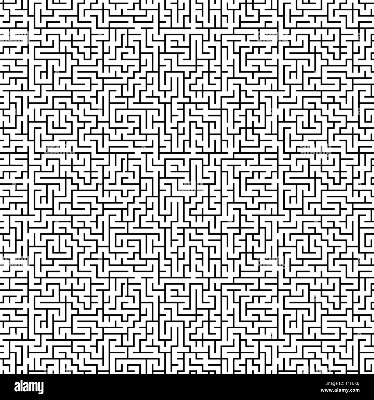 Large area nontree tileable maze pattern Stock Photo