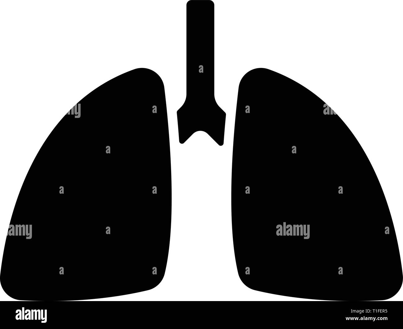Lungs Icon Vector Stock Vector