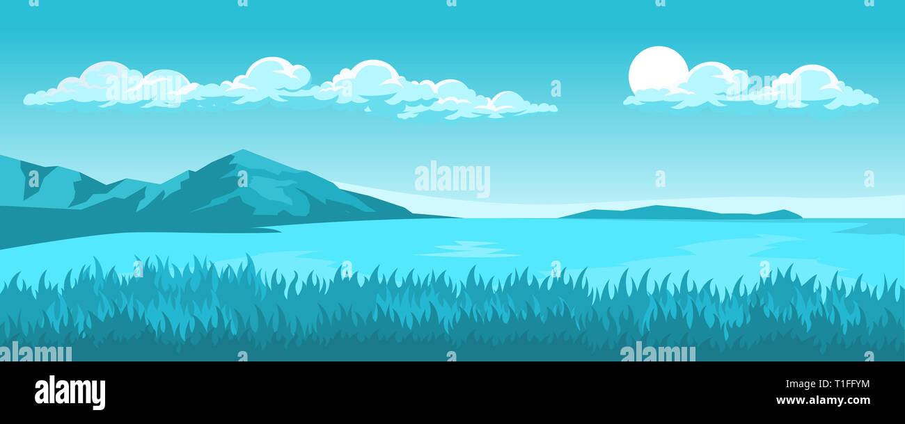 Vector seascape background Stock Vector Image & Art - Alamy