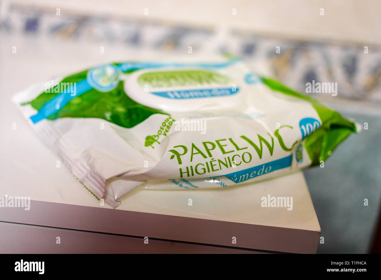 Toilet wet Wipes closed Stock Photo Alamy