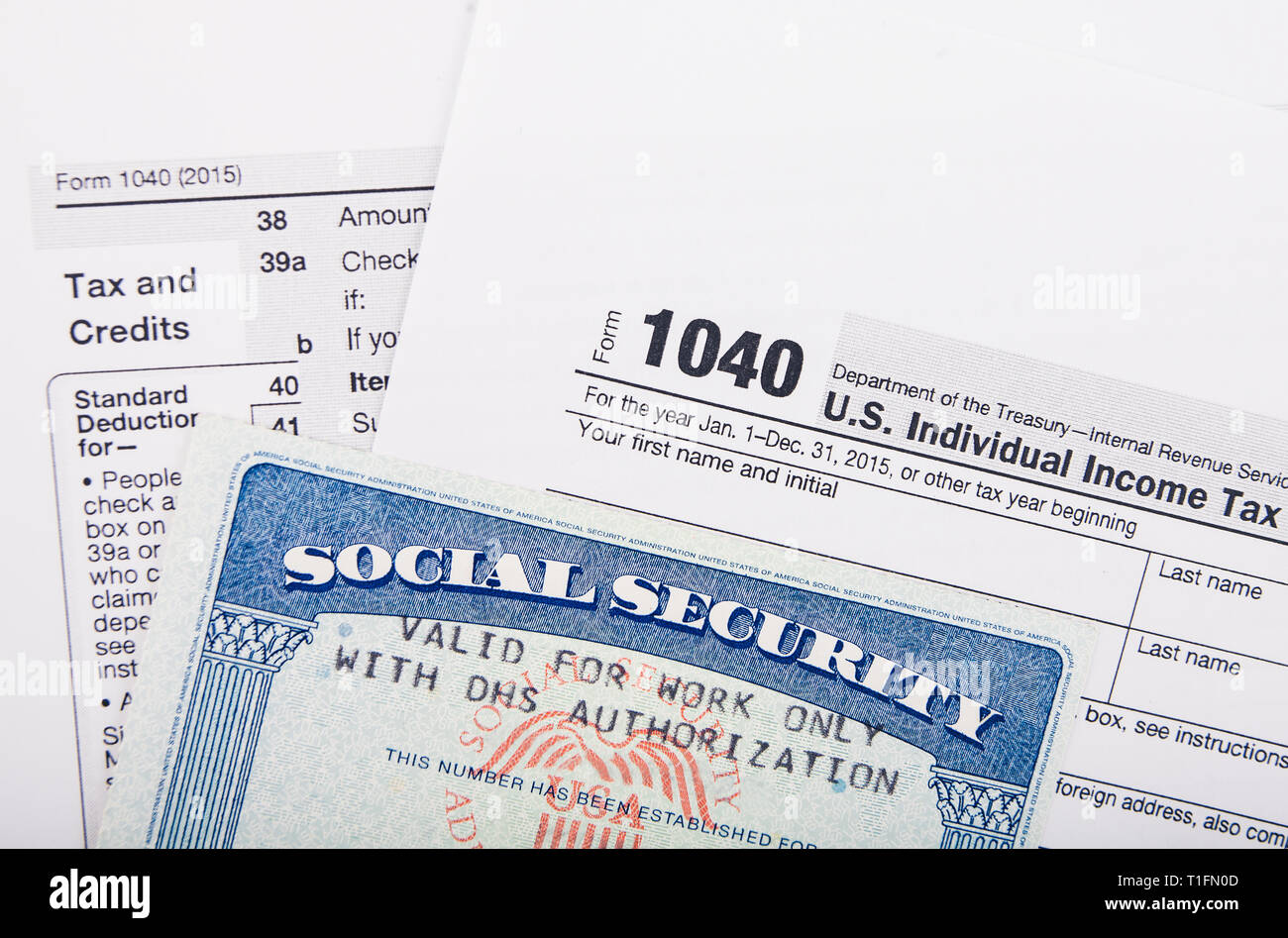 tax-return-form-and-social-security-number-card-stock-photo-alamy