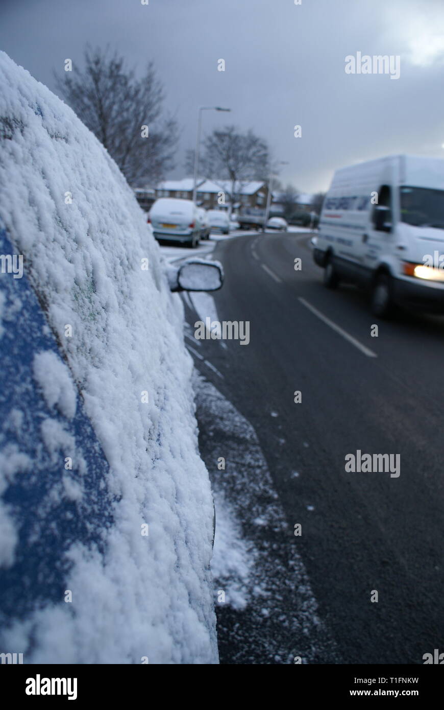 snow covered landscape, winter time Stock Photo