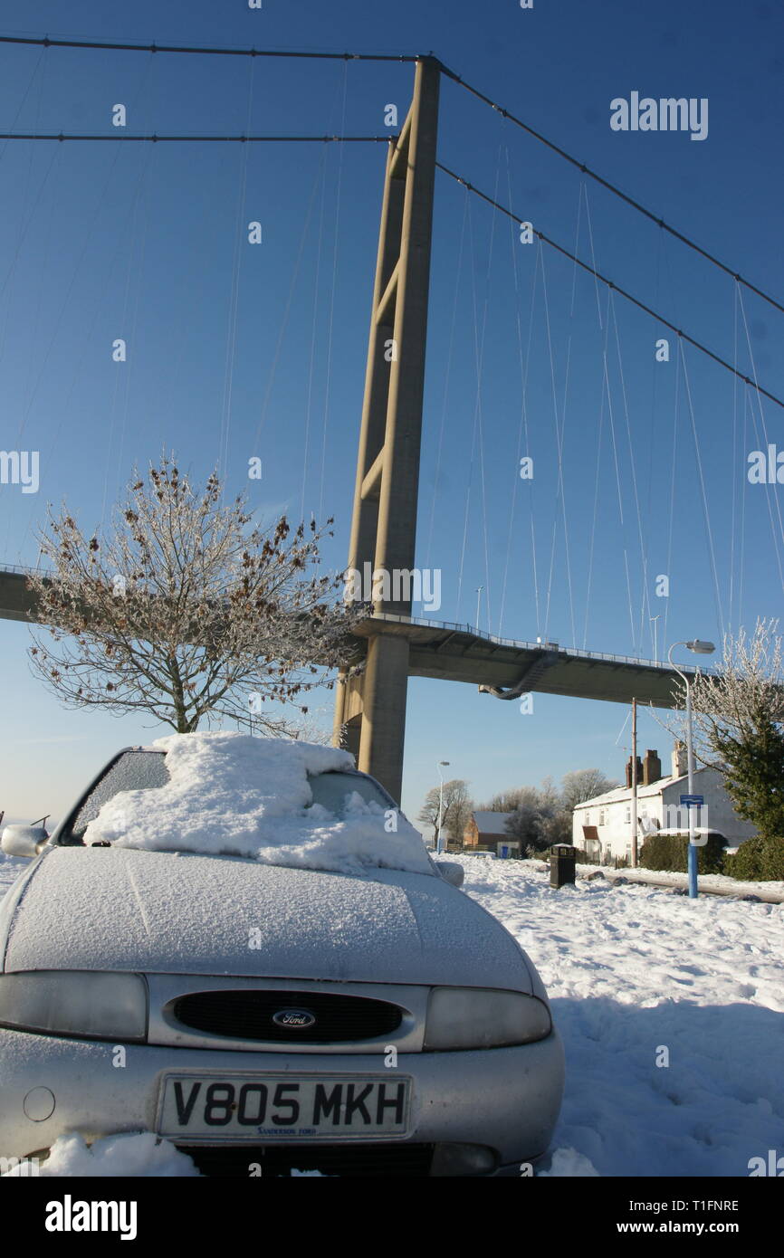 snow covered landscape, winter time Stock Photo