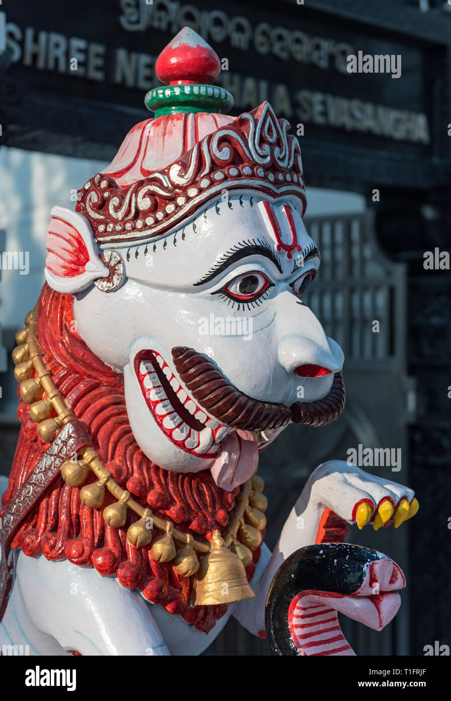 Deity statue at Shree Neelachala Seva Sangha Temple, Hauz Khas, South Delhi, India Stock Photo