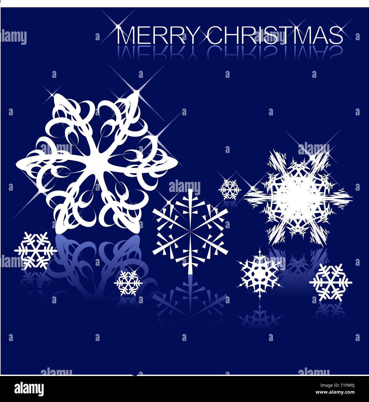 Christmas background with white snowflakes and place for your text ...