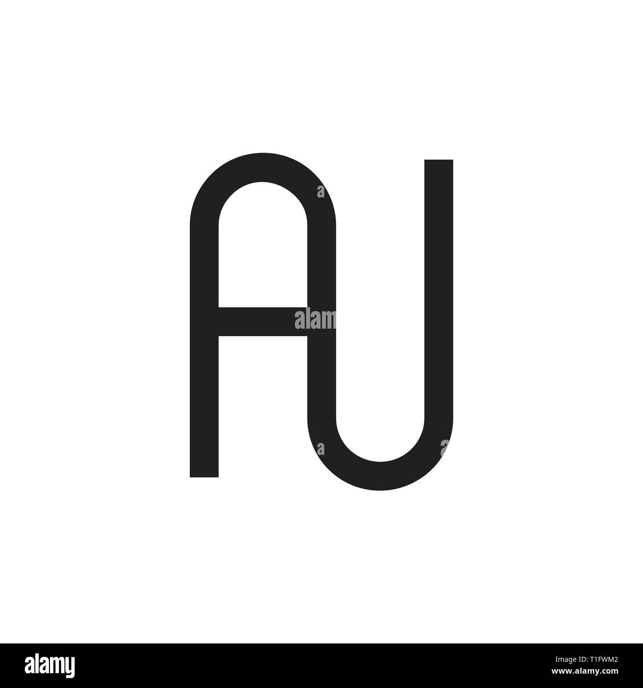 letters an simple logo vector Stock Vector