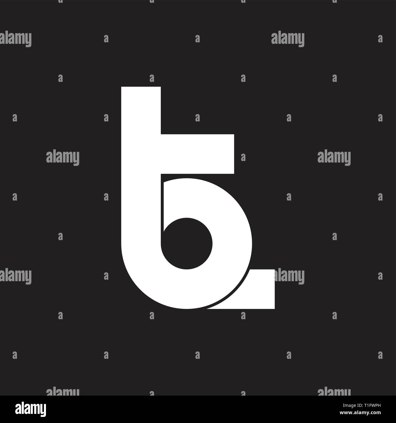 abstract letter tb simple loop logo vector Stock Vector Image & Art - Alamy