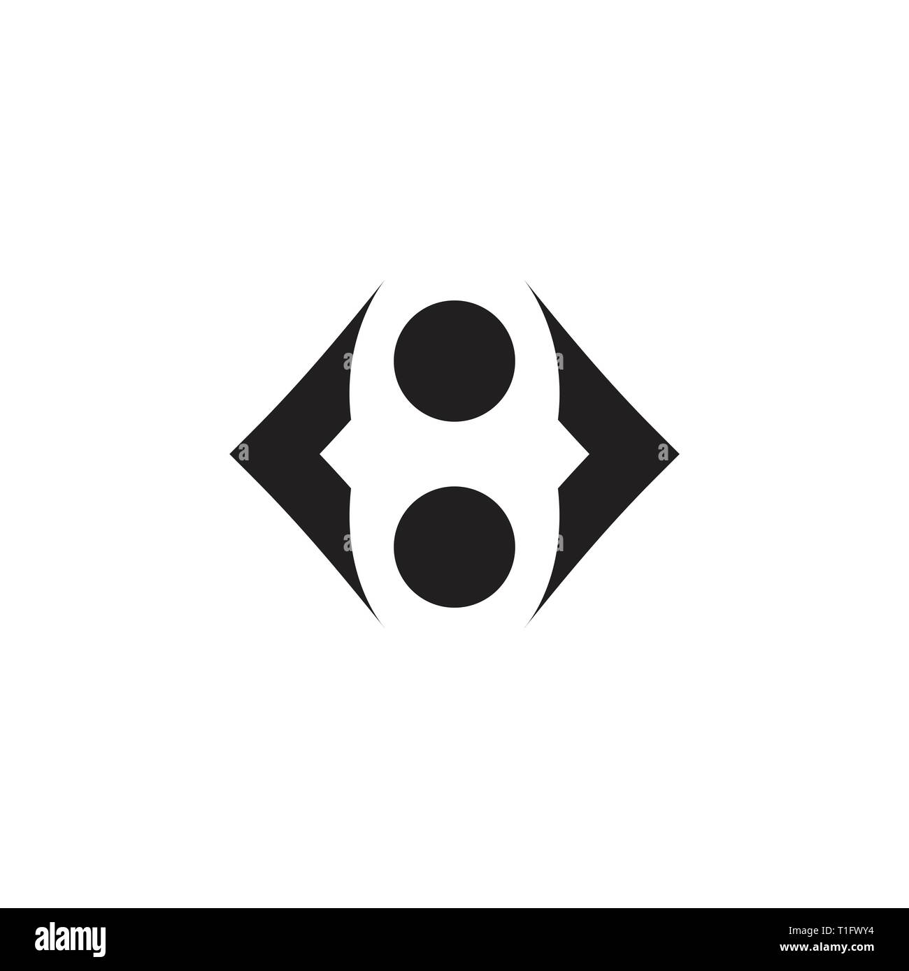 dots arrows simple geometric logo vector Stock Vector