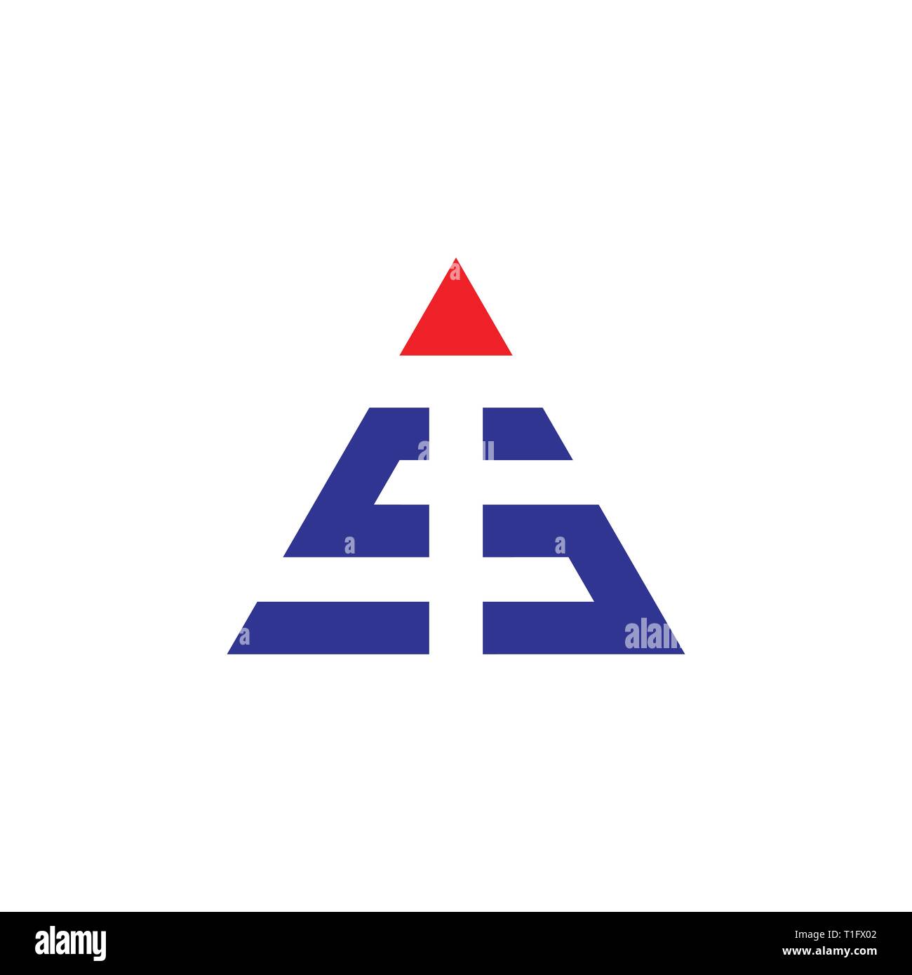 letter s triangle pencil shape geometric logo vector Stock Vector