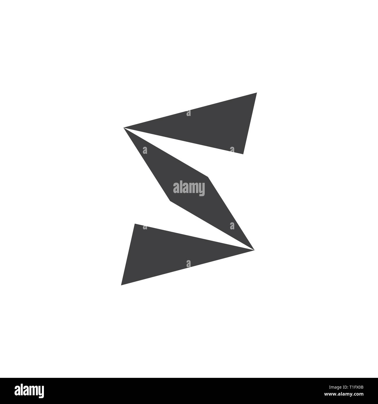 letter s simple geometric arrow logo vector Stock Vector Image & Art ...