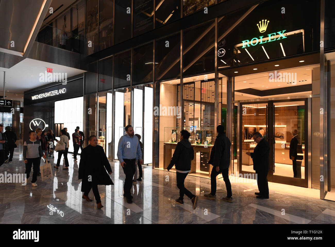 The Shops and Restaurants at Hudson Yards Opening Day, New York, USA - 15 Mar 2019 Stock Photo