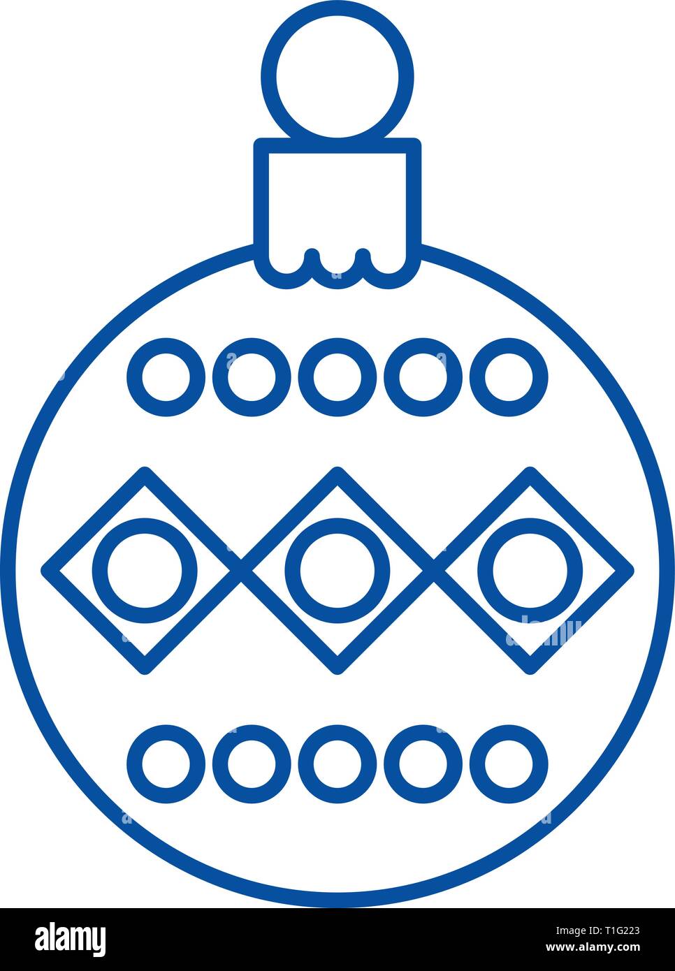 Beautiful christmas ball line icon concept. Beautiful christmas ball ...