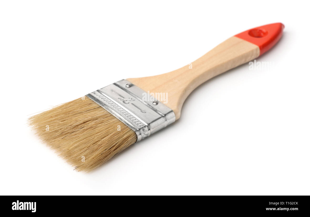 New paint brush isolated on a white Stock Photo