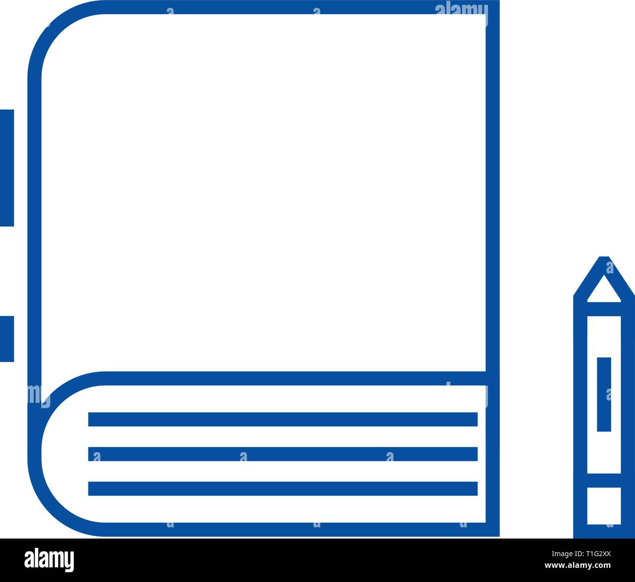 Book line icon concept. Book flat vector symbol, sign, outline ...