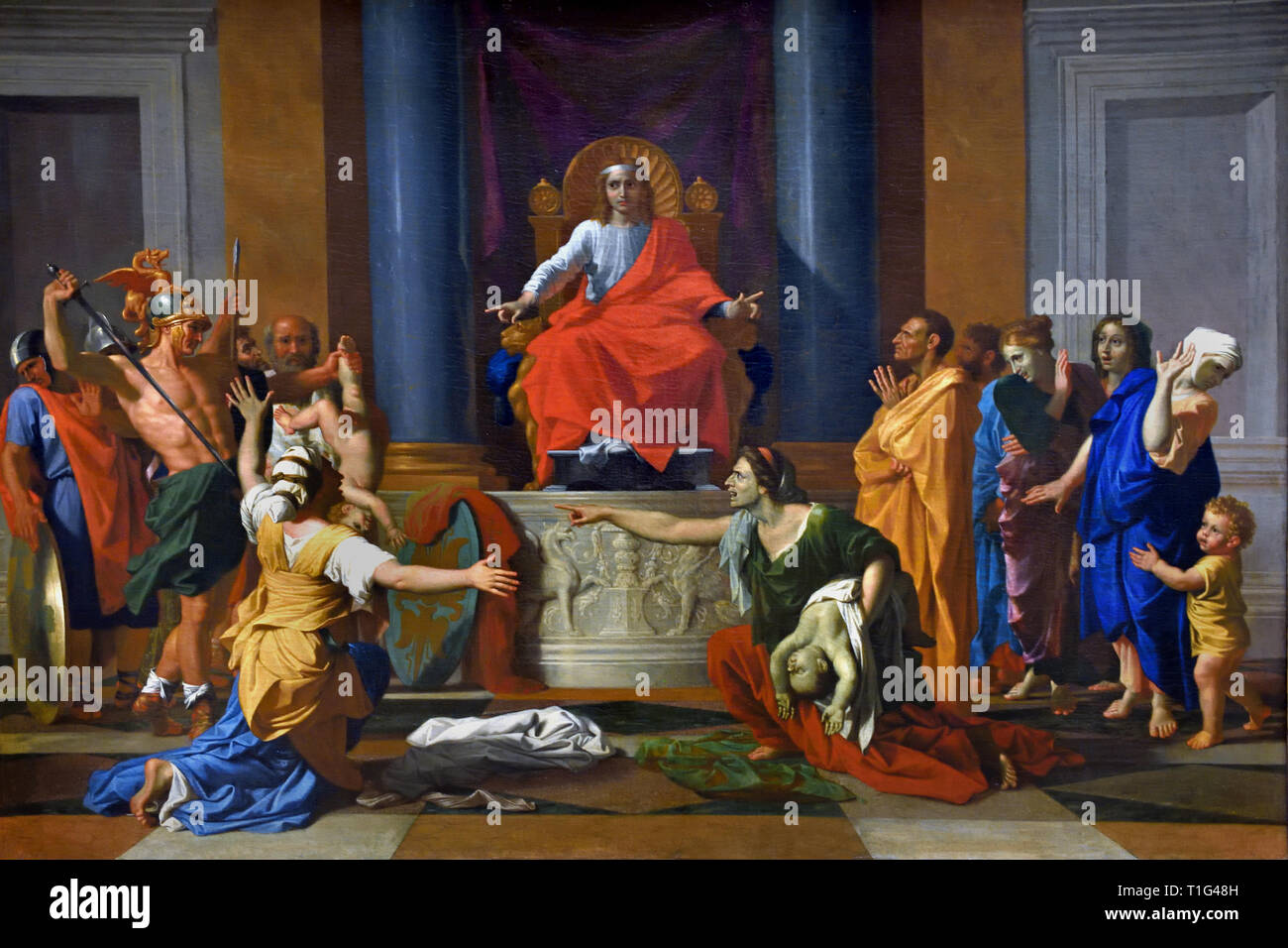 The Judgement of Solomon 1649 Nicolas Poussin 1594-1665 France French Stock  Photo - Alamy