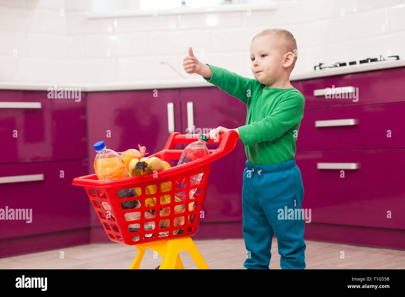 kids plastic shopping trolley