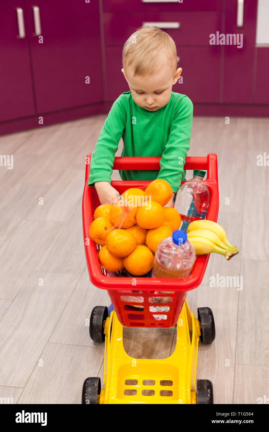 kids plastic shopping trolley