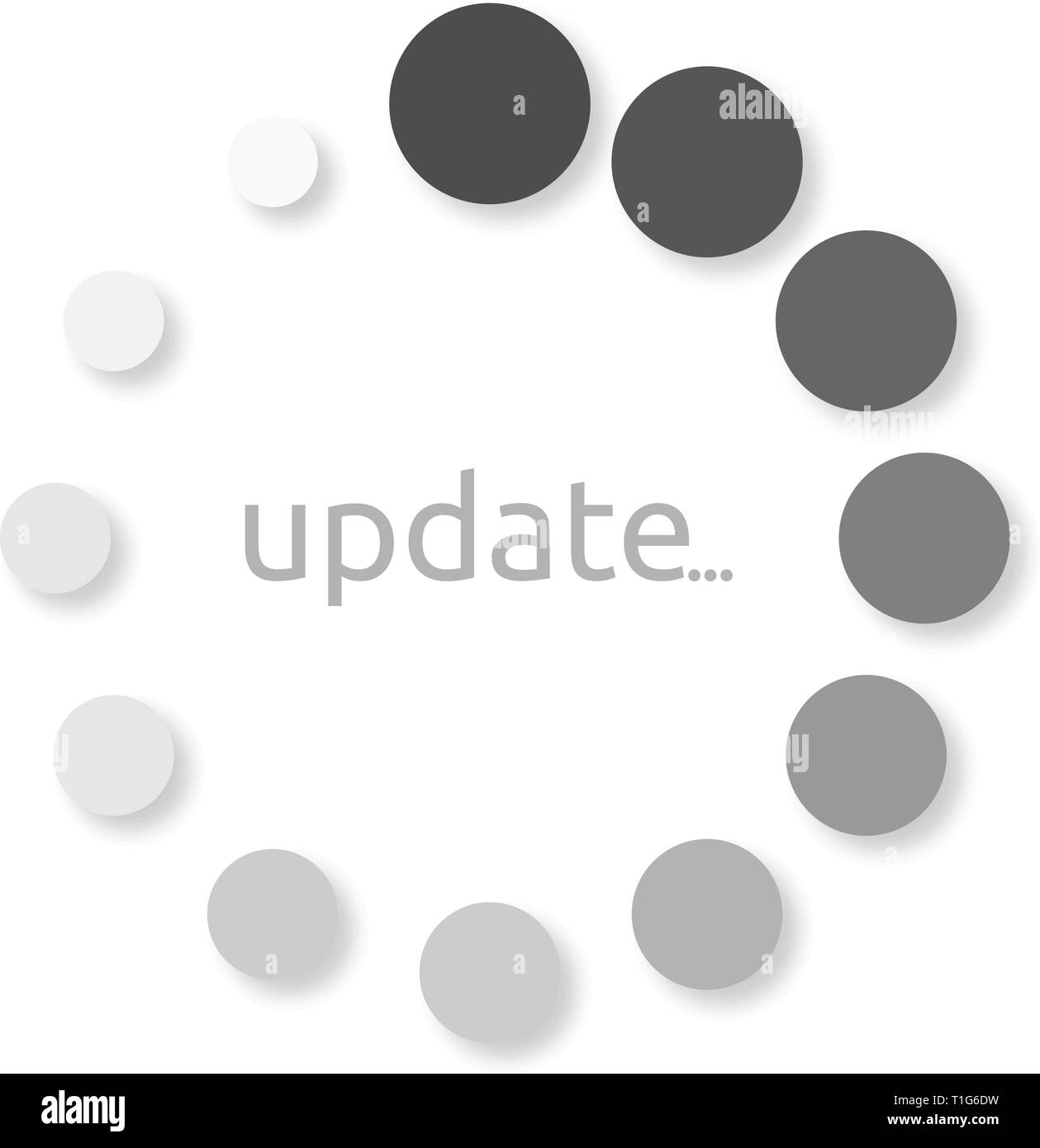 Icon install update, style design on white background Stock Vector