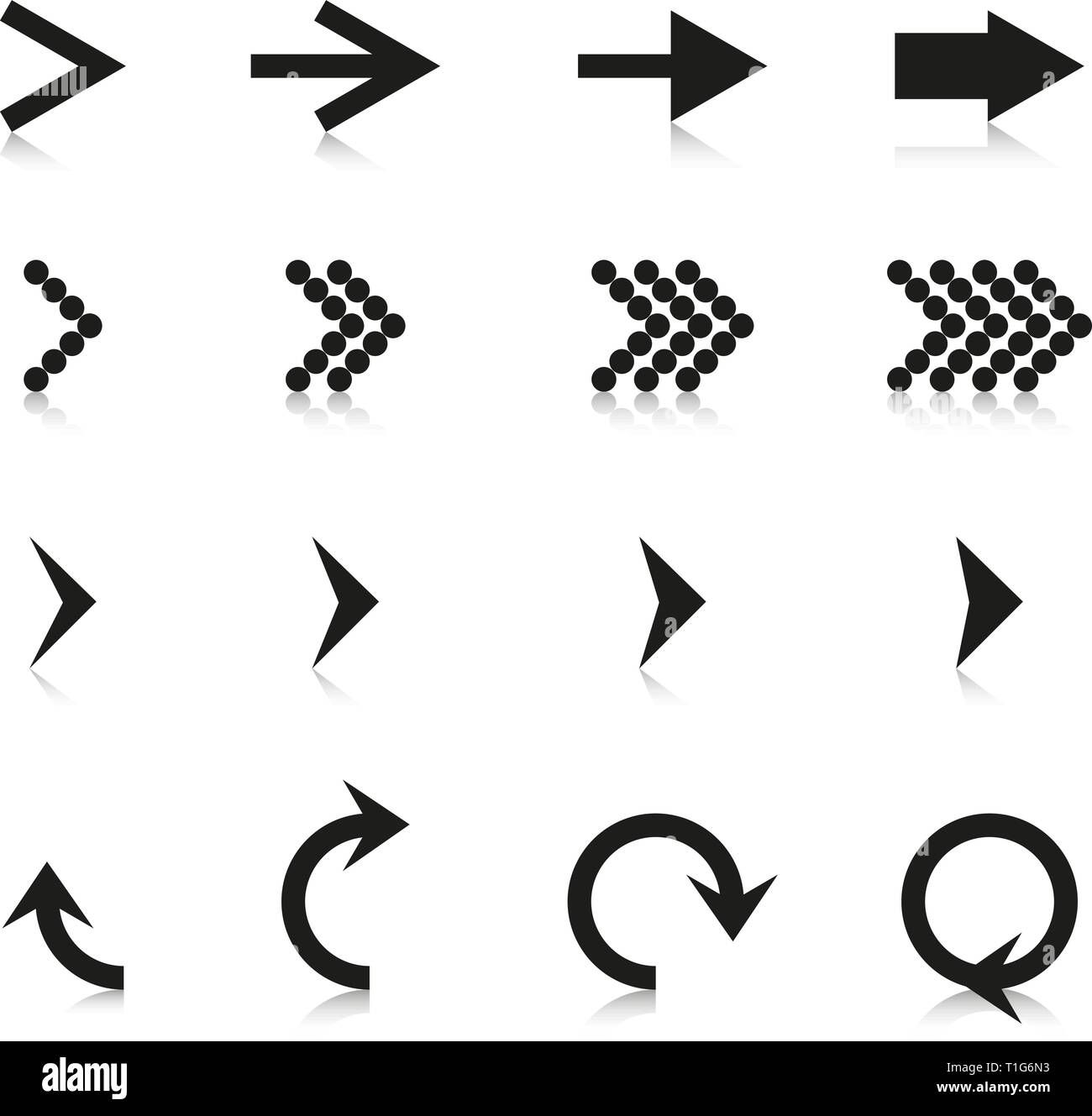 Set with arrow on a white background, vector illustration Stock Vector ...