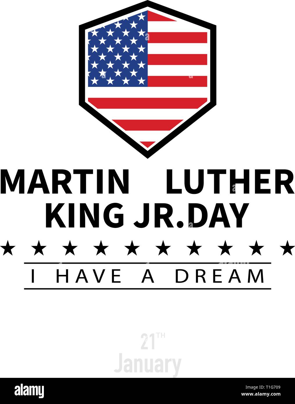 Martin Luther King Day, vector illustration stylish design Stock Vector