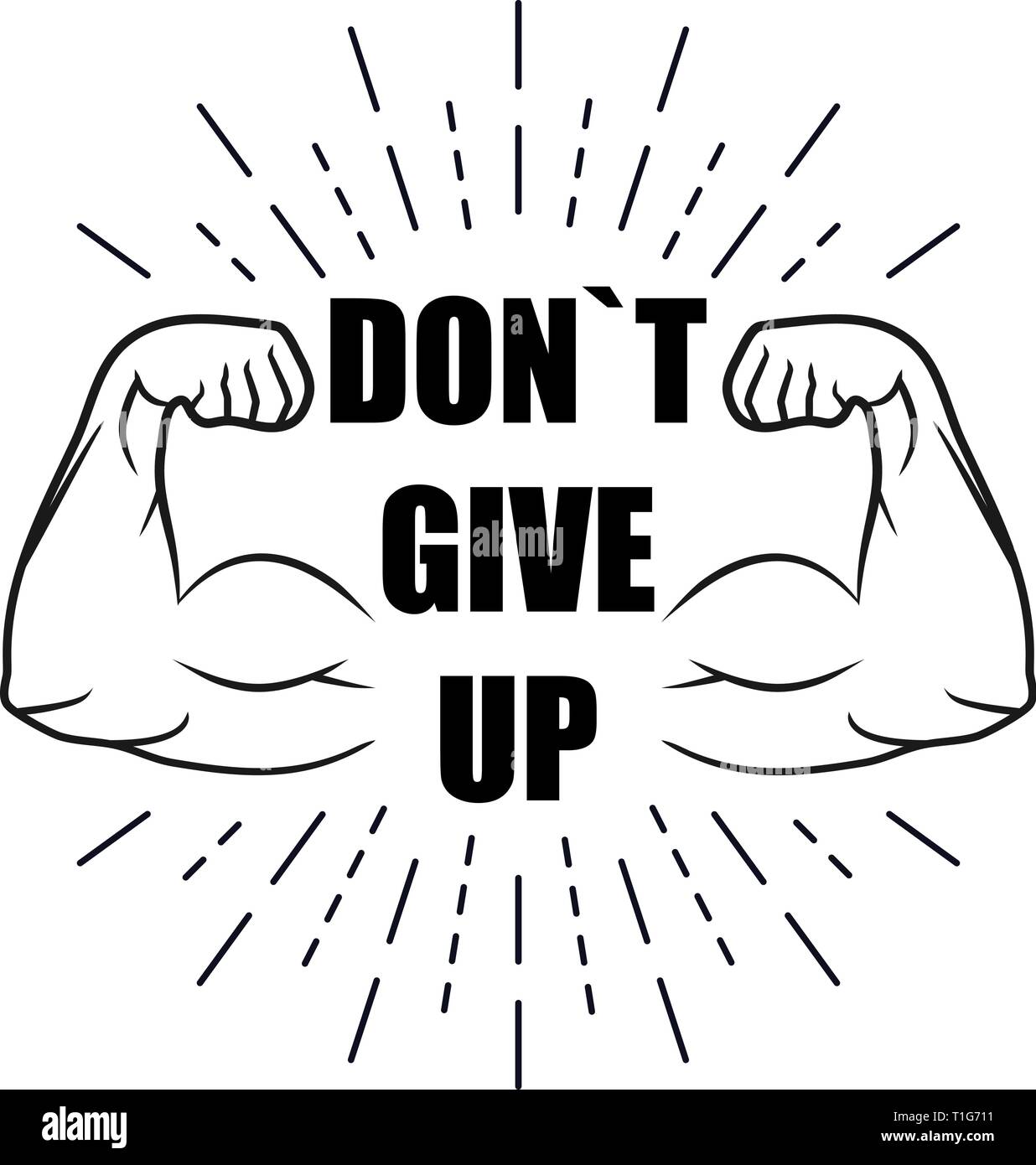Be strong, don't give up with burst, vector Stock Vector Image & Art ...