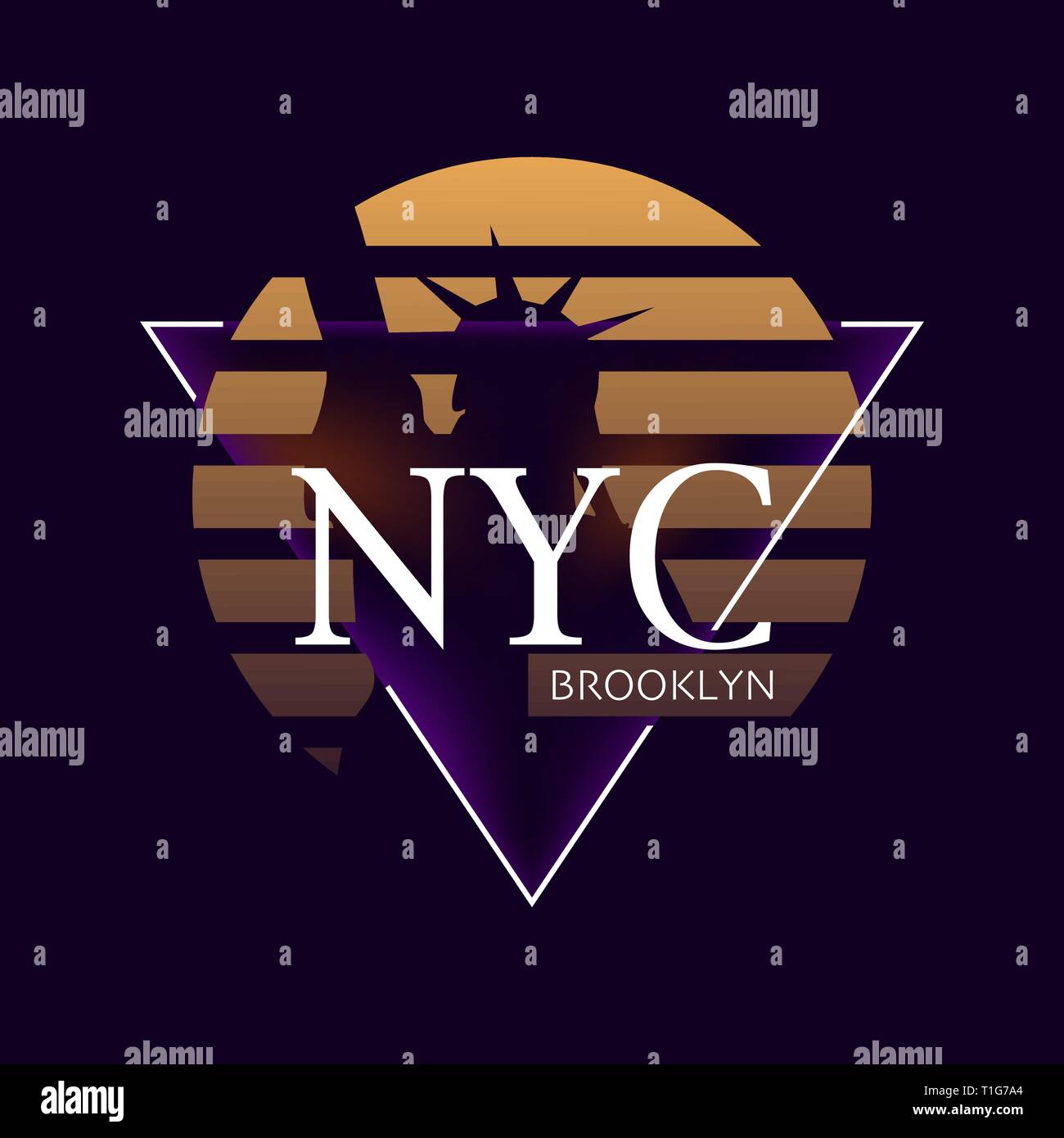 Nyc print. Typography design. New York. pattern on shirt. York illustration. retro style. - vector Stock Vector